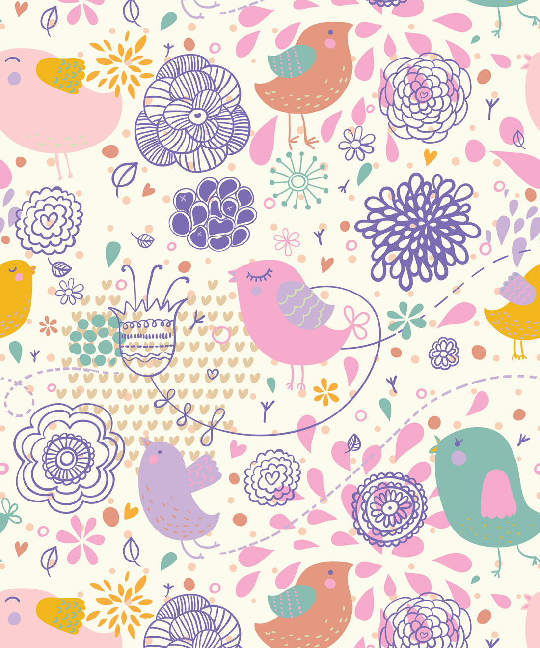 Love Birds Wallpaper, Playful & Pretty Wallpaper • Milton & King AUS