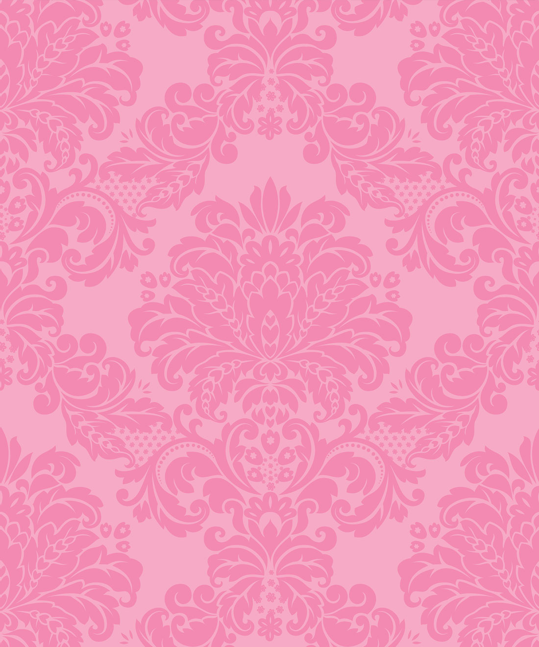 Pink Damask Wallpaper, Bright, Bold Sexy & Opulent • Milton & King UK