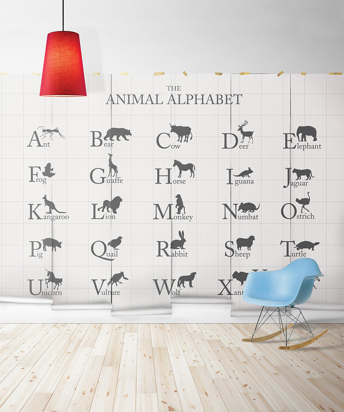 Animal Alphabet Mural Animal Alphabet Mural • Muffin & Mani • Swatch