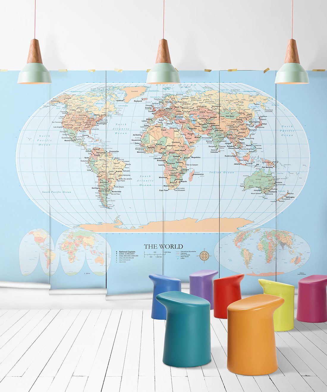 World Map Mural • Muffin & Mani • Modern • Swatch