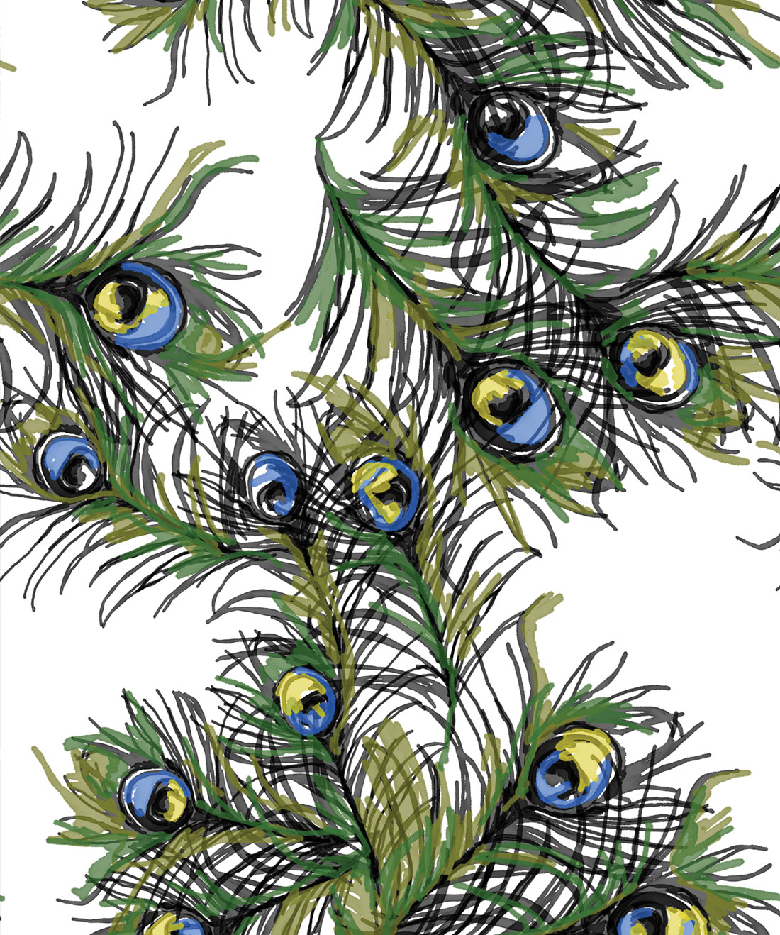 Ruffled Feathers • Peacock Wallpaper • Milton & King
