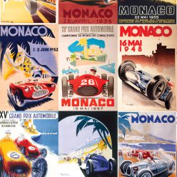 Circuit de Monoco is a vintage care themed wallpaper