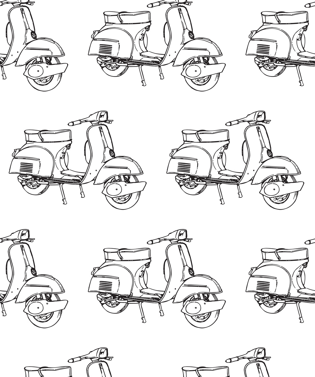 Scooters Wallpaper • Ingrid & Mika • Swatch