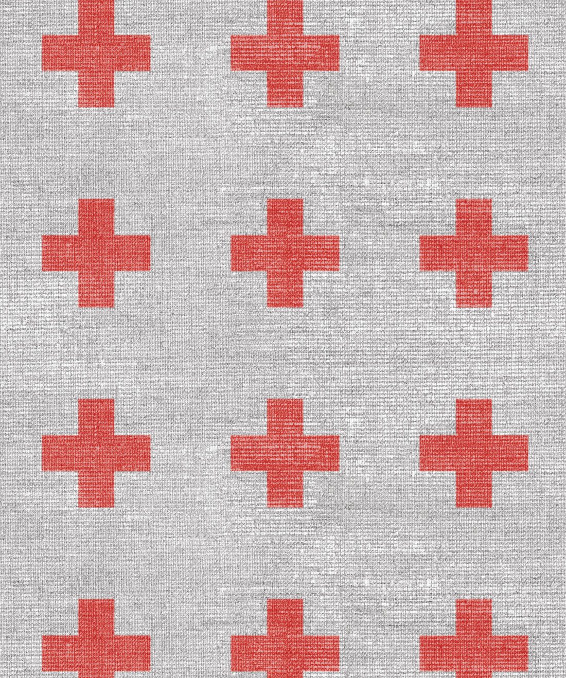 Swiss Linen Wallpaper • Ingrid & Mika • Red • Swatch