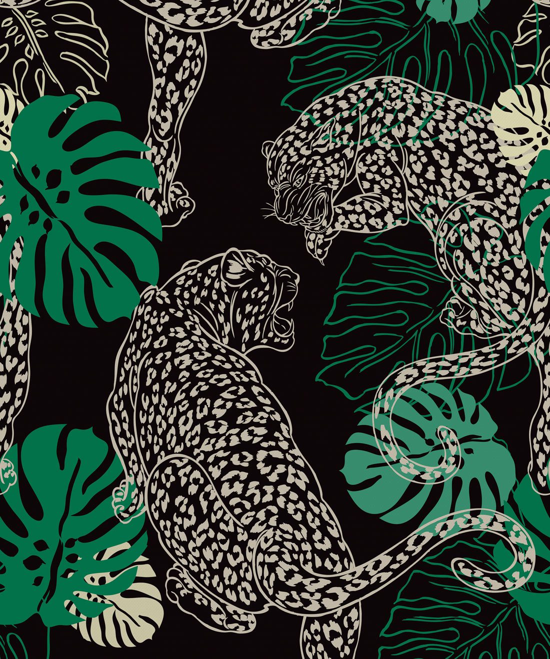 Leopard, Stunning Art Deco Inspired Wallpaper • Milton & King