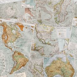 Vintage French Maps Wallpaper