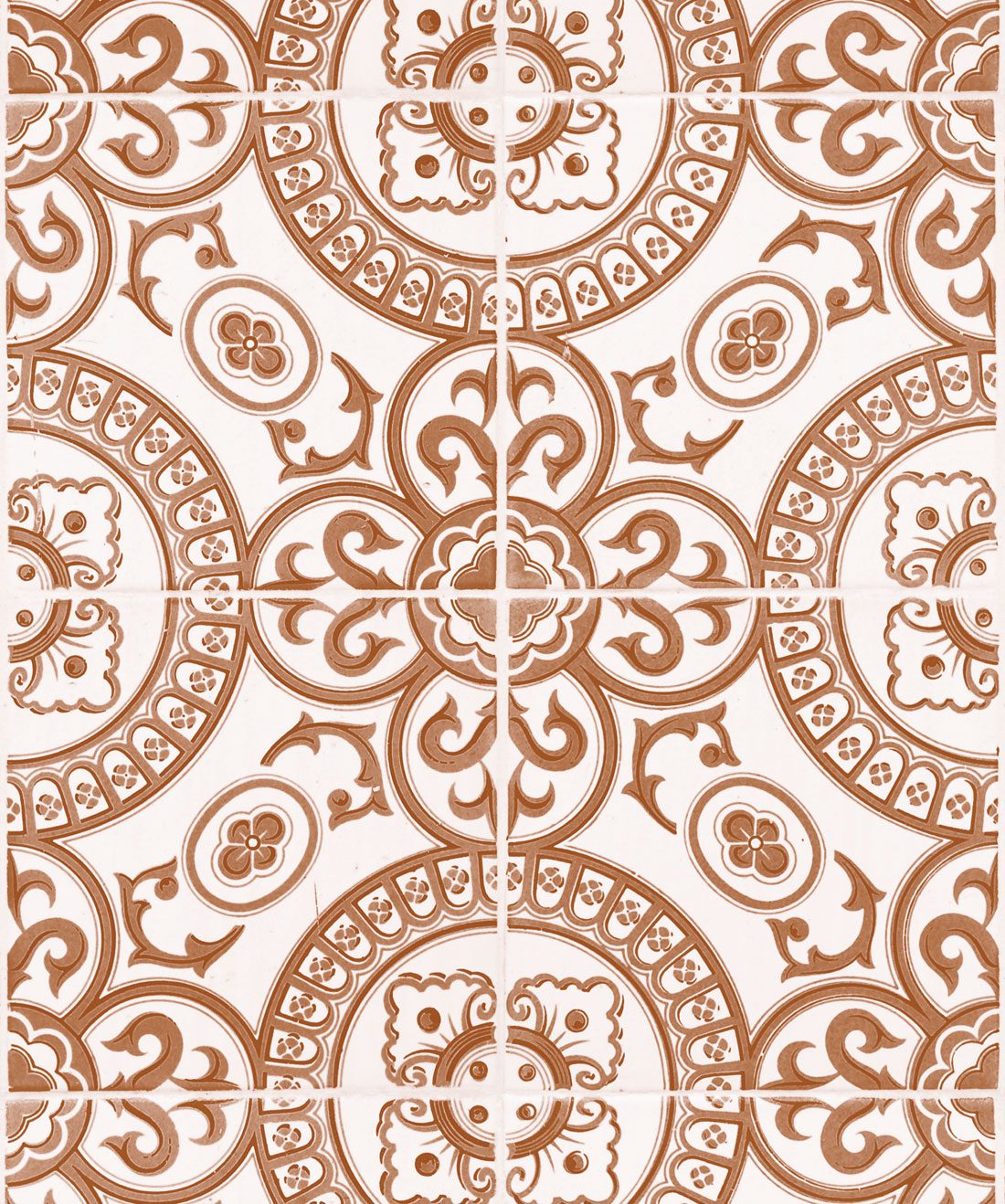 Heritage Tiles Wallpaper Heritage Tiles Wallpaper • Kemra • Terracotta • Swatch