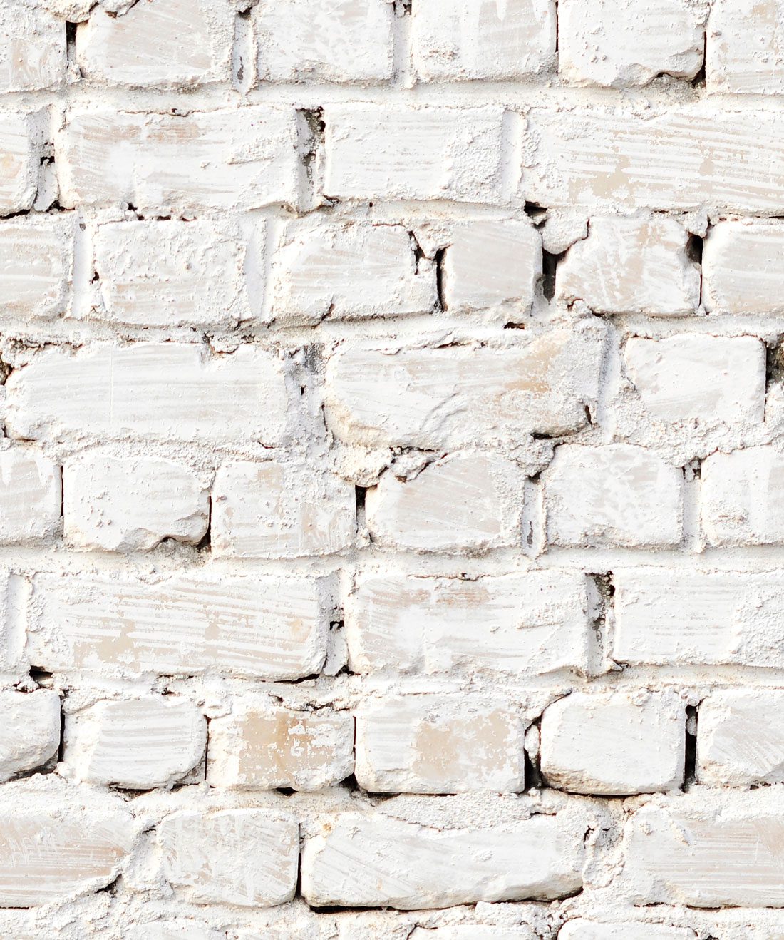 Whitewash Bricks Wallpaper, White Rustic Brick Wallpaper • Milton & King
