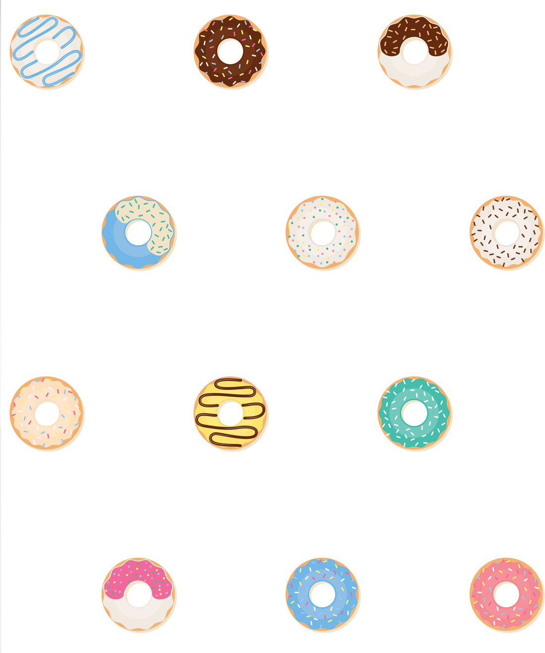 Doughnuts Wallpaper • Playful & Fun Kids Wallpaper • Milton & King Doughnuts Wallpaper • Playful & Fun Kids Wallpaper • Milton & King