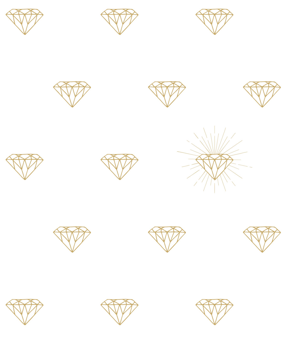 Gold Diamonds Wallpaper, Minimal White Wallpaper • Milton & King Gold Diamonds Wallpaper, Minimal White Wallpaper • Milton & King