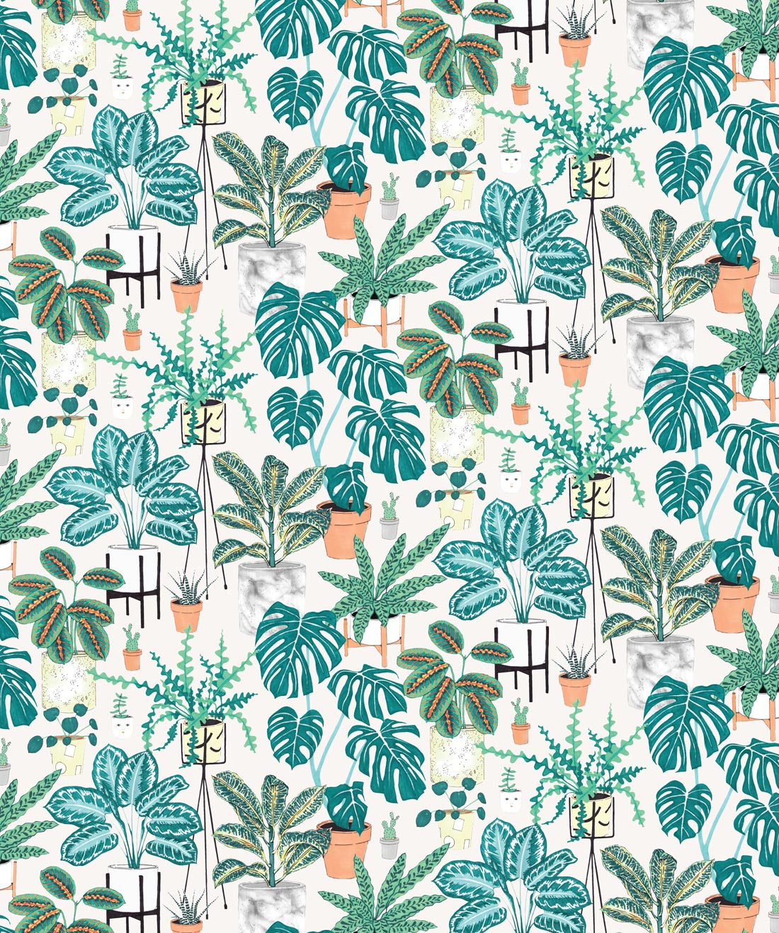 House Plants • Bright & Bold Botanical Wallpaper • Milton & King
