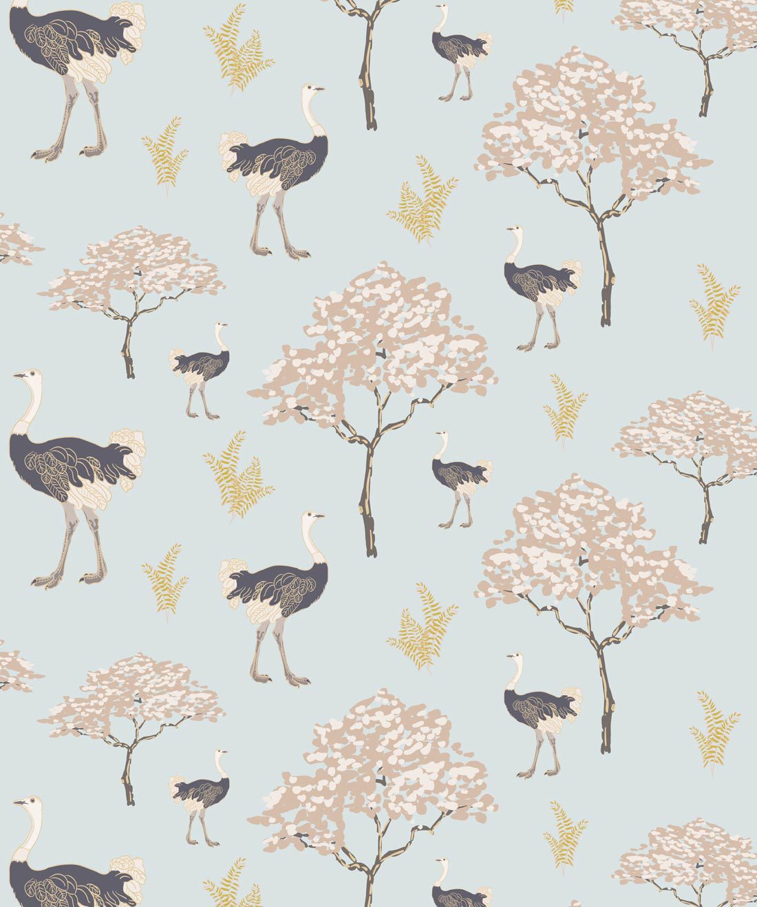 Savanna Ostrich • Exotic Bird Wallpaper • Milton & King Savanna Ostrich • Exotic Bird Wallpaper • Milton & King