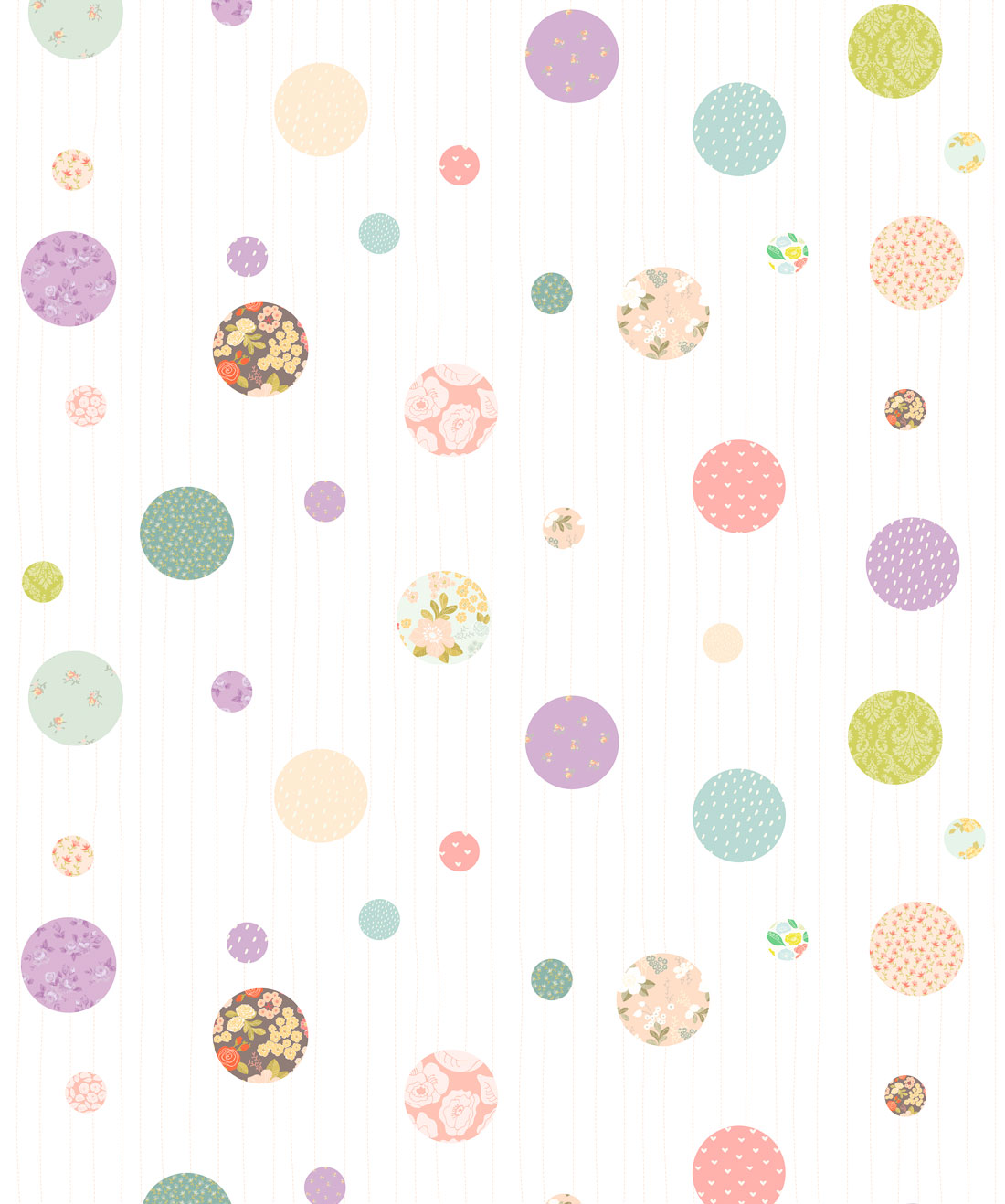 Colourful Rainbow Polka Dot Pattern Wallpaper | Hovia CA