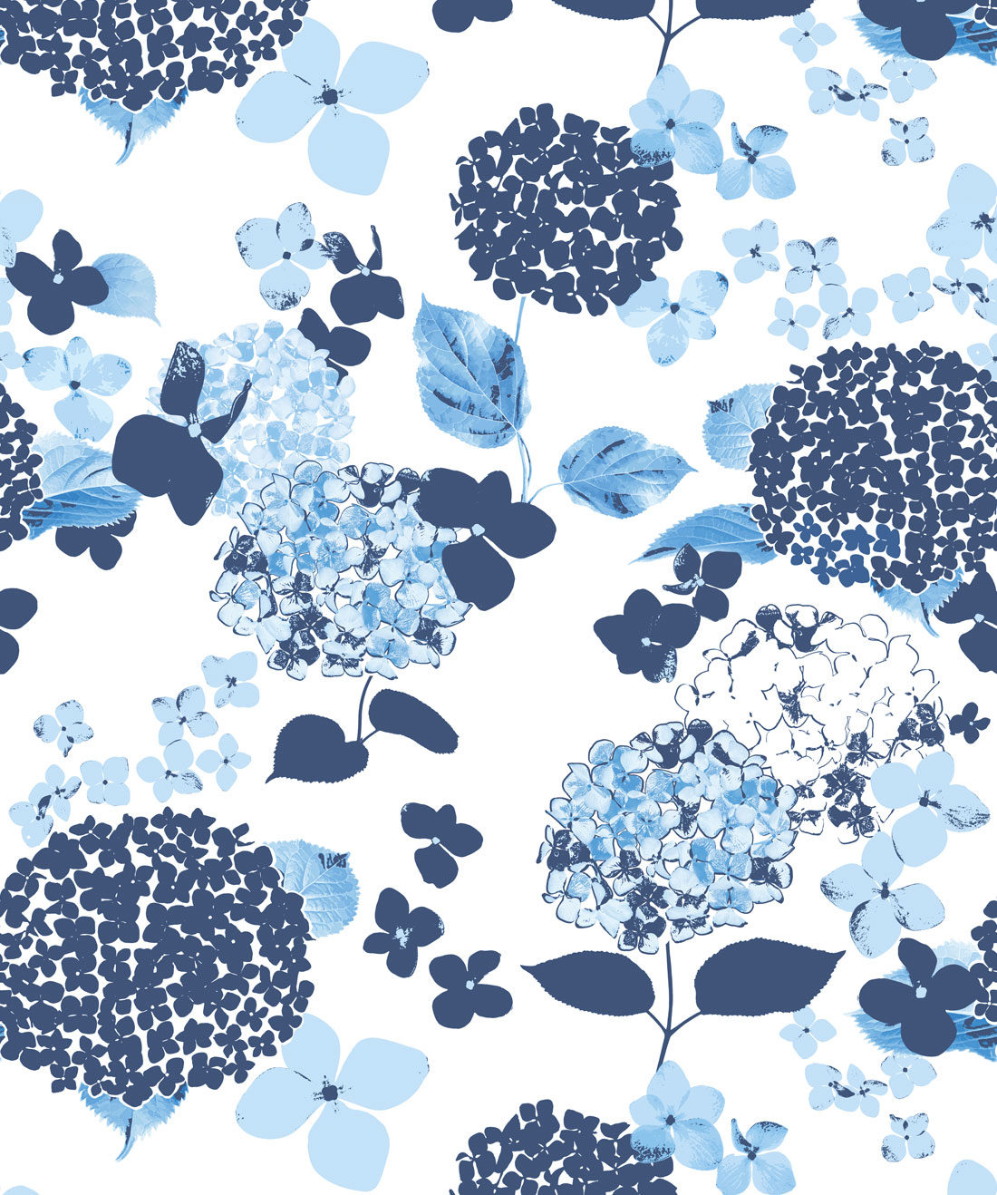Beautiful Blue Hydrangea Wallpaper | Happywall