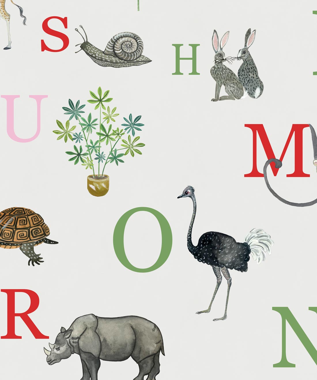 Noah's ABC Wallpaper • Stunning Alaphabet Design • Milton & King Noah's ABC Wallpaper • Stunning Alaphabet Design • Milton & King