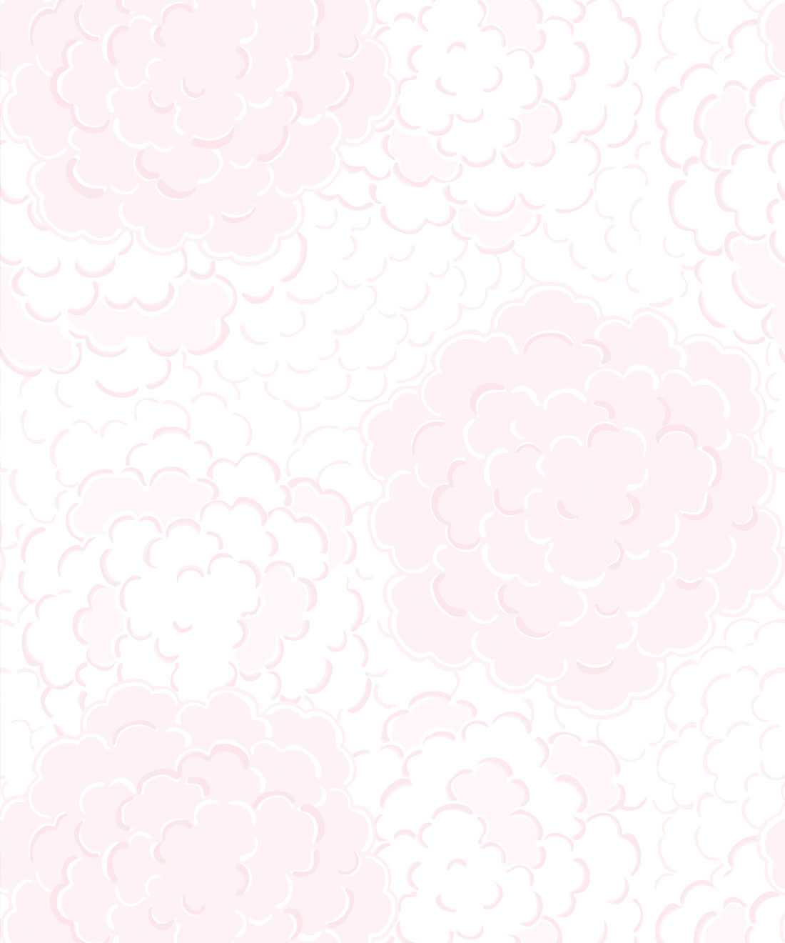Premium AI Image | Pink floral wallpaper with a white border and gold trim.