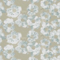 Cherry Blossom Wallpaper • Shibori Floral • Sage Swatch