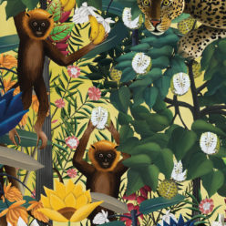 The Jungle Wallpaper • Animal Wallpaper • Botanical Wallpaper • Night Wallpaper • Swatch
