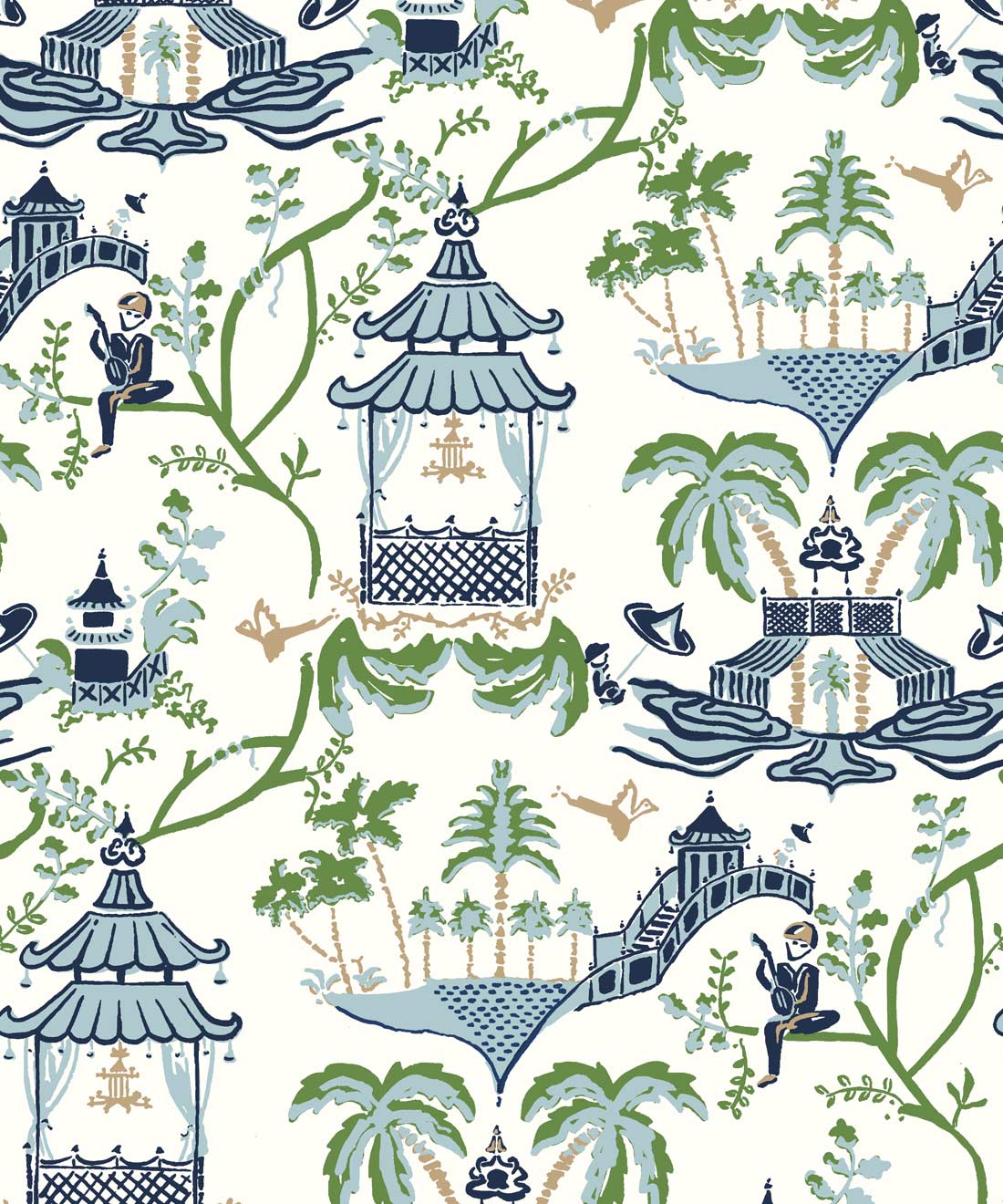 Mulberry Wallpaper Unique Toile Design Milton King Usa