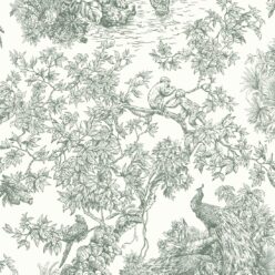 Sinharaja Wallpaper • Vintage Toile Jungle Wallpaper