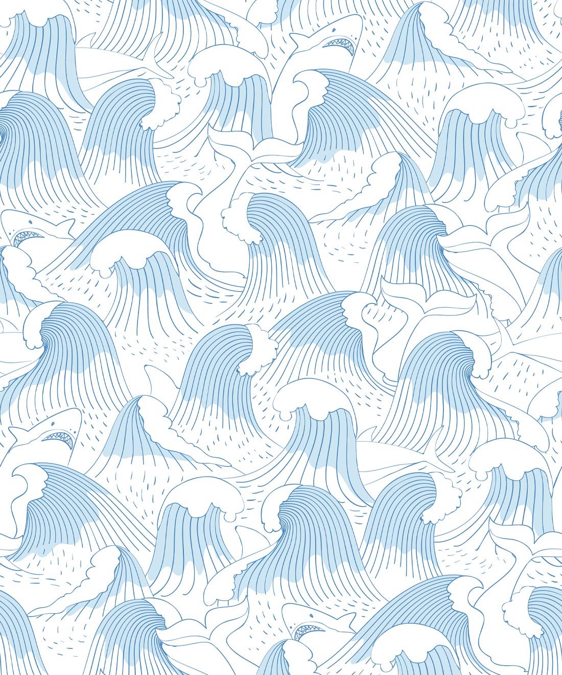Ripple Wallpaper • Waves & Sharks Wallpaper • Milton & King