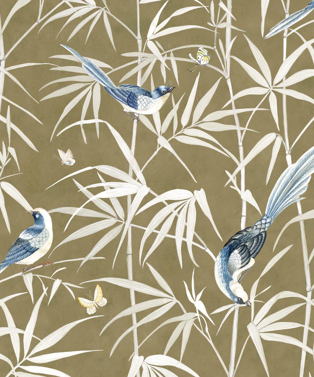 Bamboo Wallpaper • Bird Design • Milton & King USA