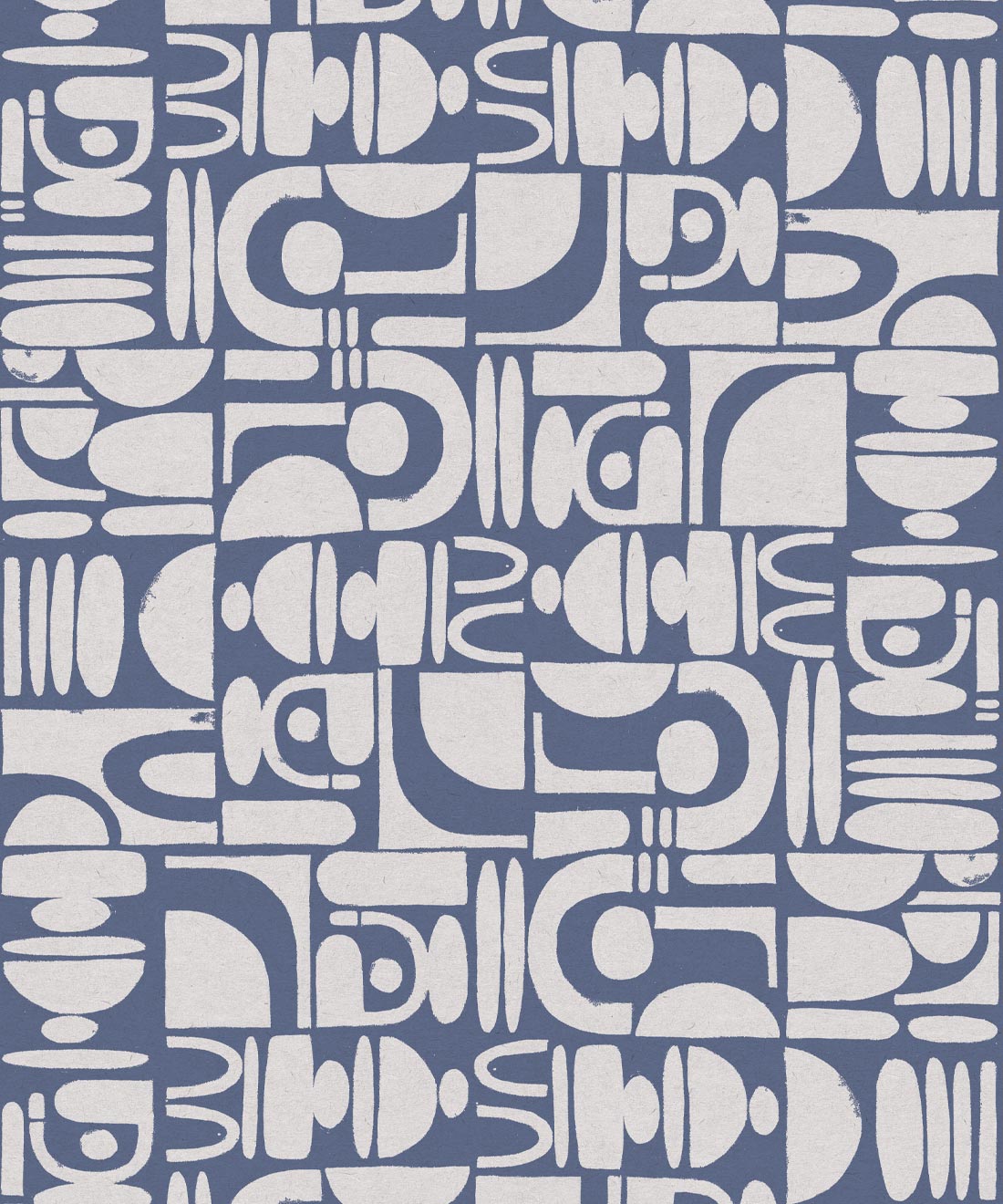 Formes Trois Wallpaper • Saint Pierre Australia • Snow Navy • Swatch