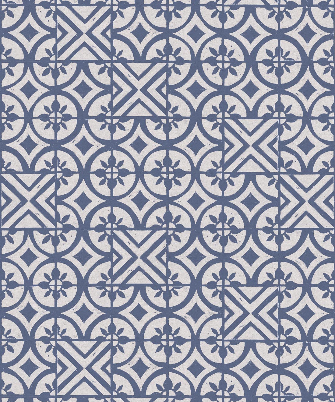 Pétales Trois Wallpaper • Saint Pierre Australia • Snow Navy • Swatch