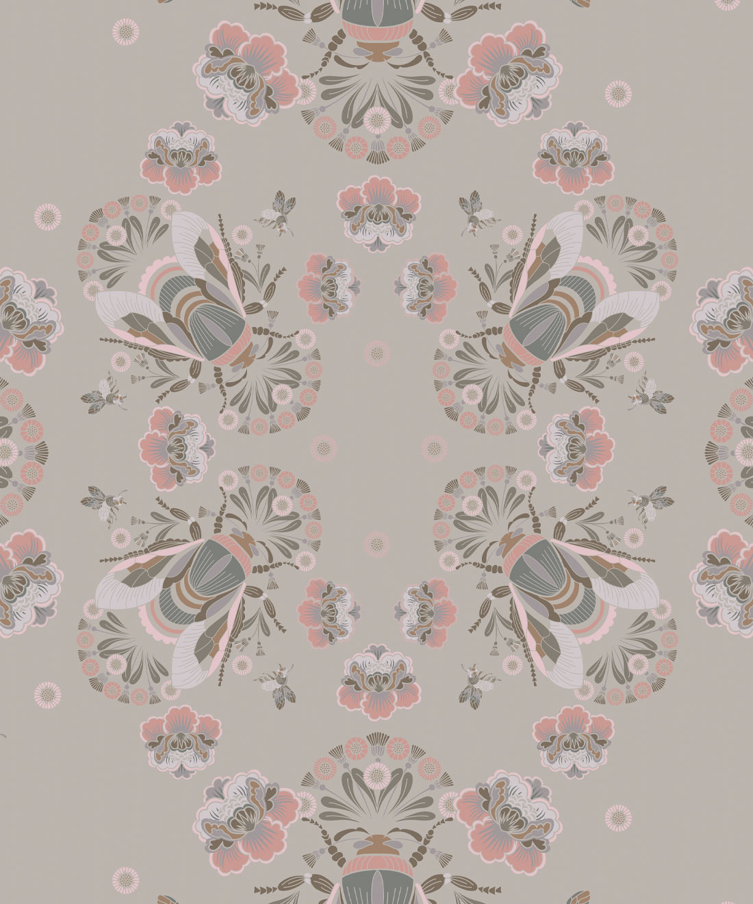 Bees Lace Wallpaper • House of Heras • Seashell • Swatch