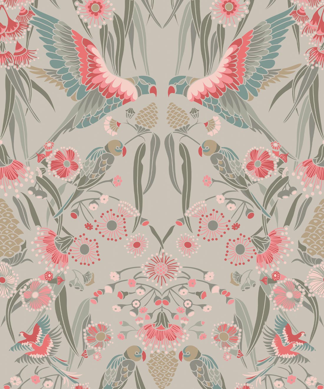 Gumnut Paradise Wallpaper • House of Heras • Wheat • Swatch