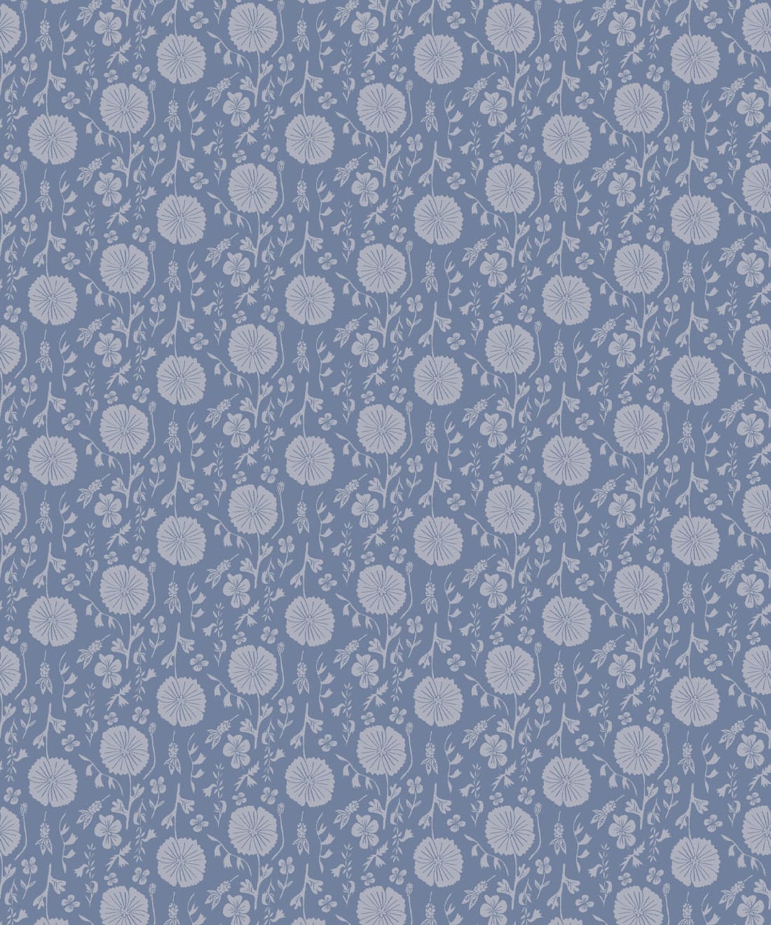 Meadow Dreams Wallpaper • Allira Tee • Blue Grey • Swatch