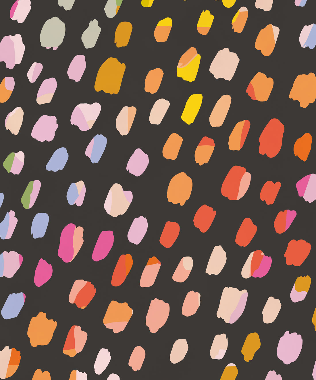 Rainbow Cheetah Wallpaper (Two Roll Set) - Non-woven Wallpaper, Black, Yard  Sample