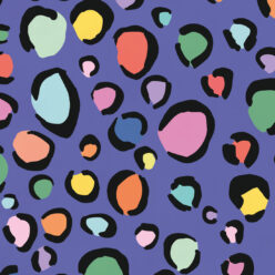 Rainbow Leopard Wallpaper • Pastel Cream • Swatch