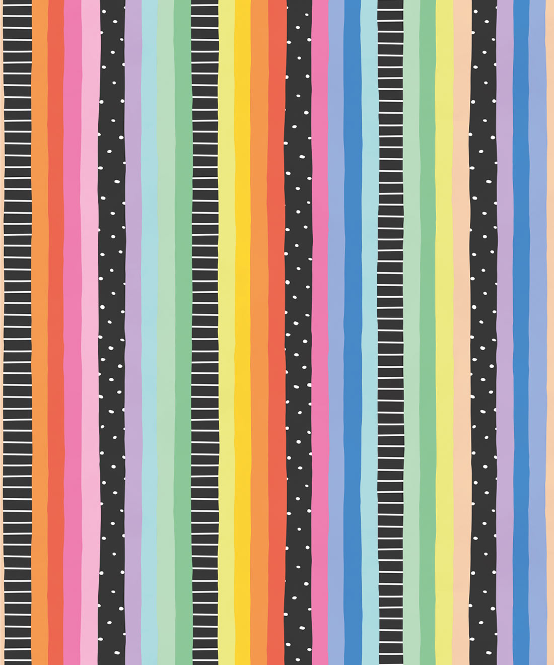 Rainbow Wall Mural • Brook Gossen • Bright Black • Swatch