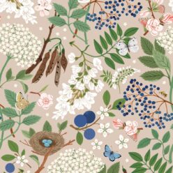 Flowering Trees Wallpaper • Linen • Swatch