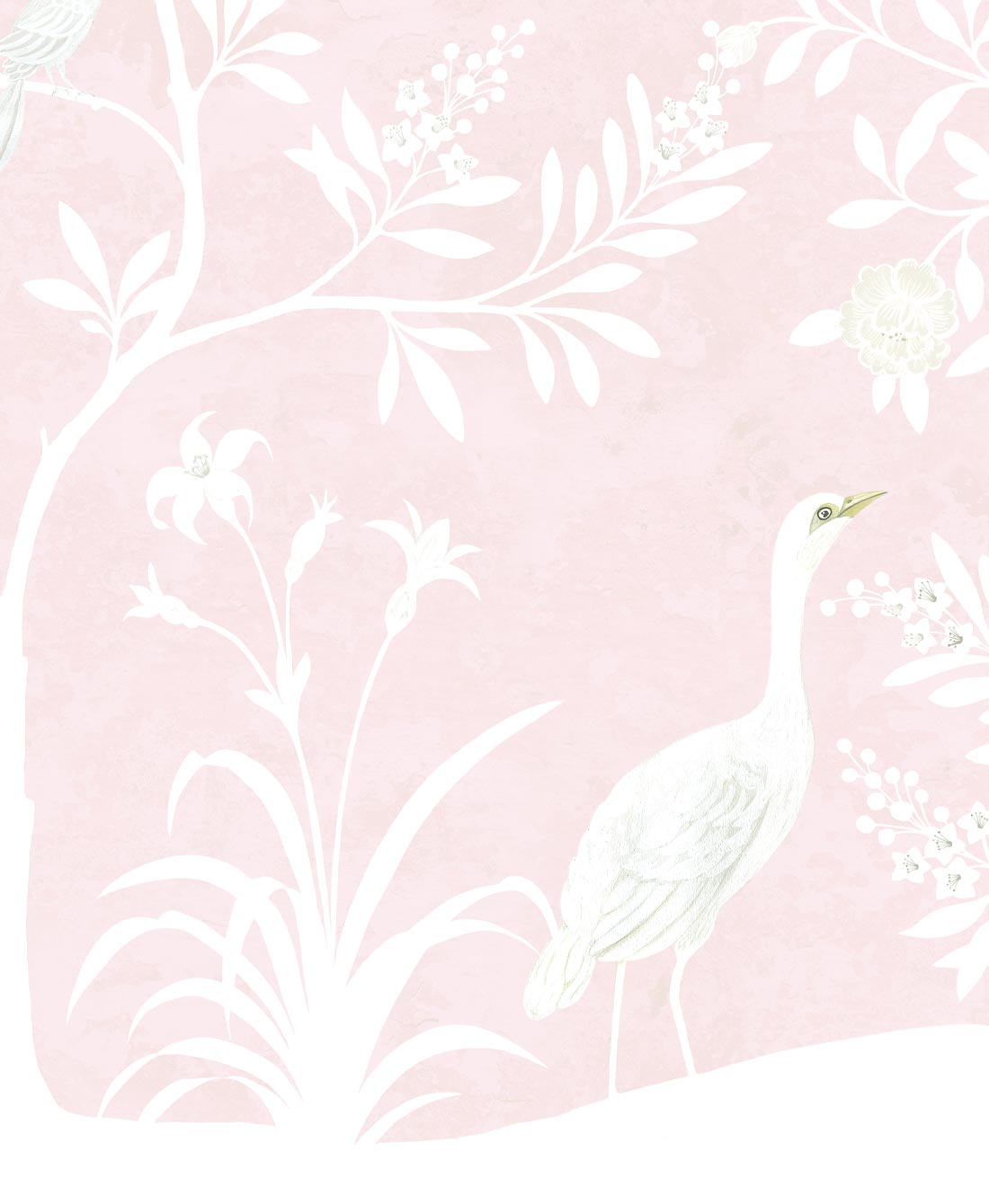 Grandiflora Mural • Magnolia • Rose • Swatch