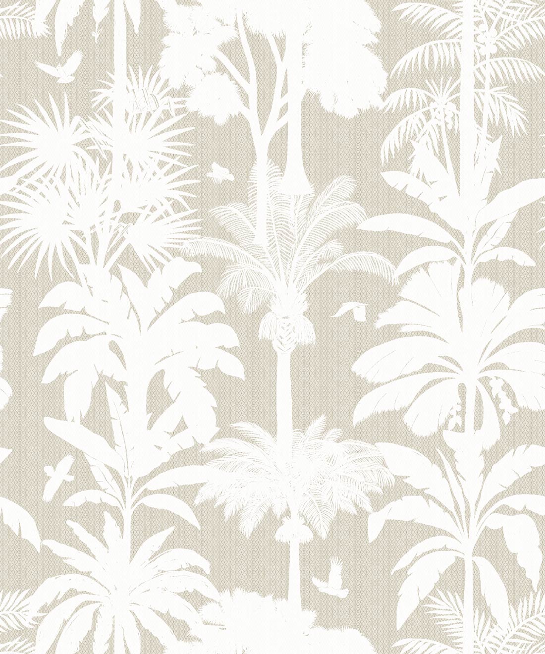 Cockatoo Palms Wallpaper • La Semilla Casa • Raya Linen • Swatch