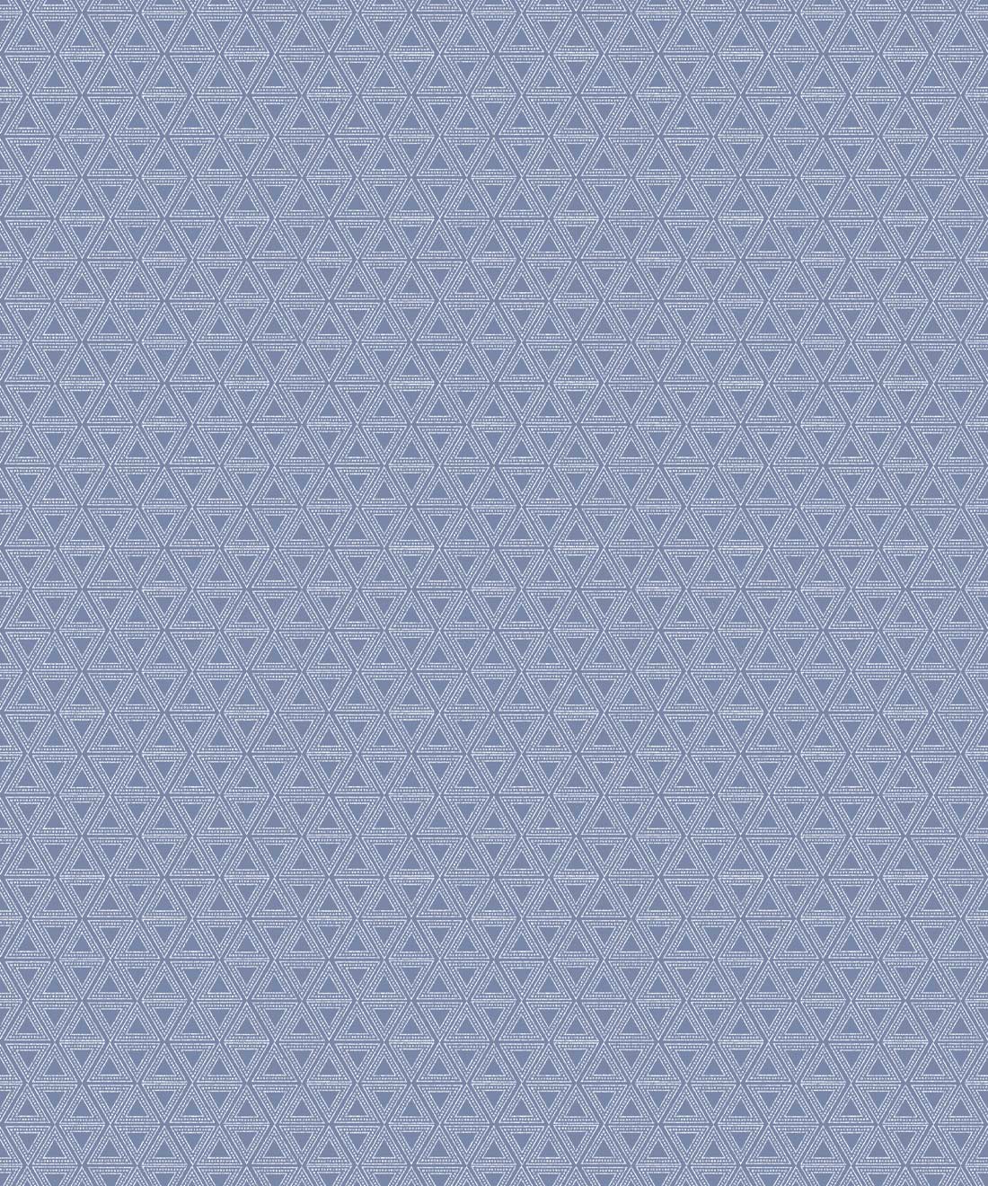 Triangles Wallpaper • Maeve Oliver • Classic Blue • Swatch