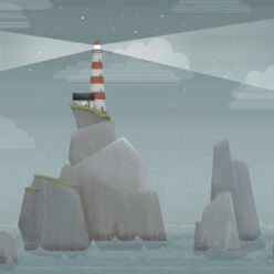 Lighthouse at Night Mural • Swatch