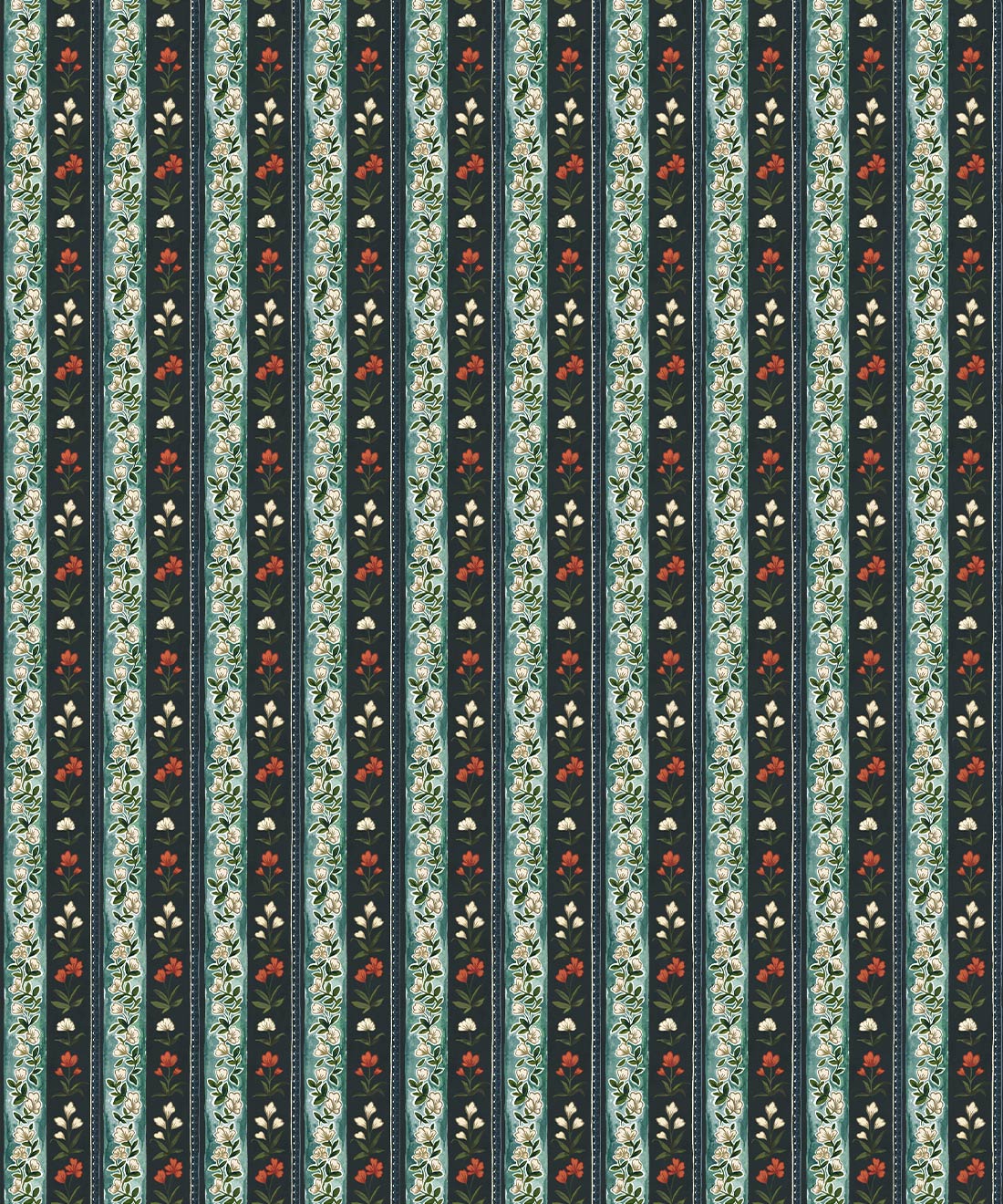 Garland Wallpaper • Milton & King Studio • Topaz • Swatch