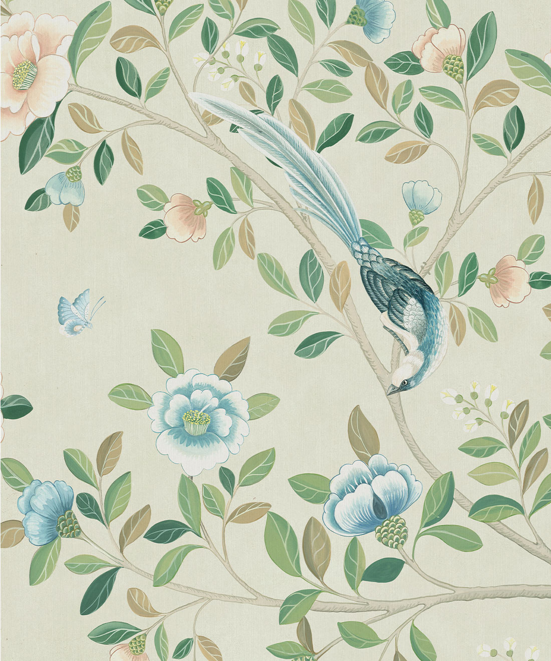 Camellia Tree Decorative Textile Mural • Bethany Linz • Beige • Swatch