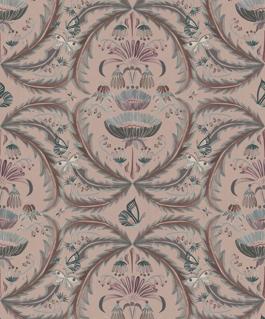 Magical Mariposa Decorative Textile Wallpaper • House of Heras • Dusk • Swatch