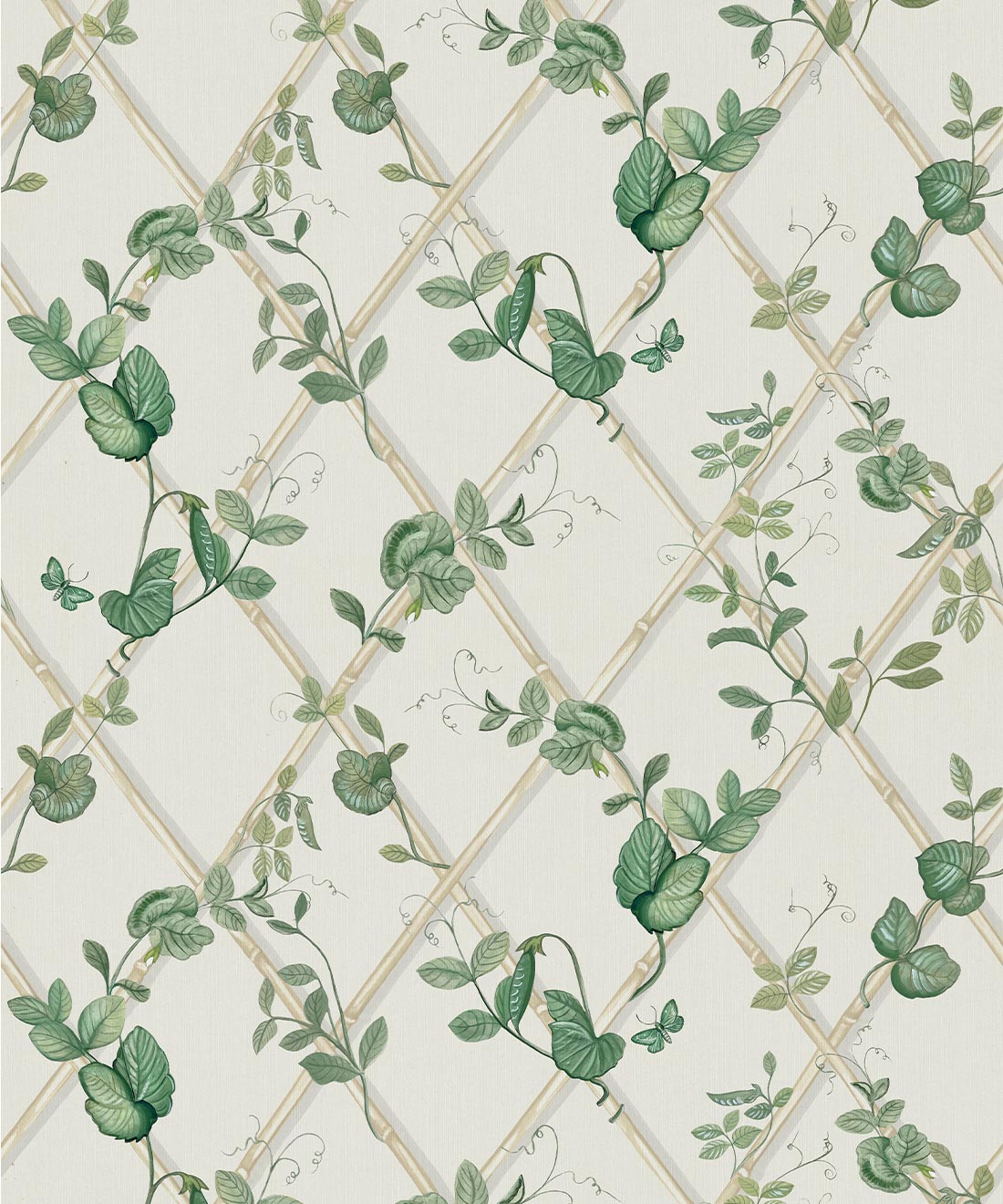 Petite Ivy Decorative Textile Wallpaper • Maine House Interiors • Irish Linen and Cane • Swatch