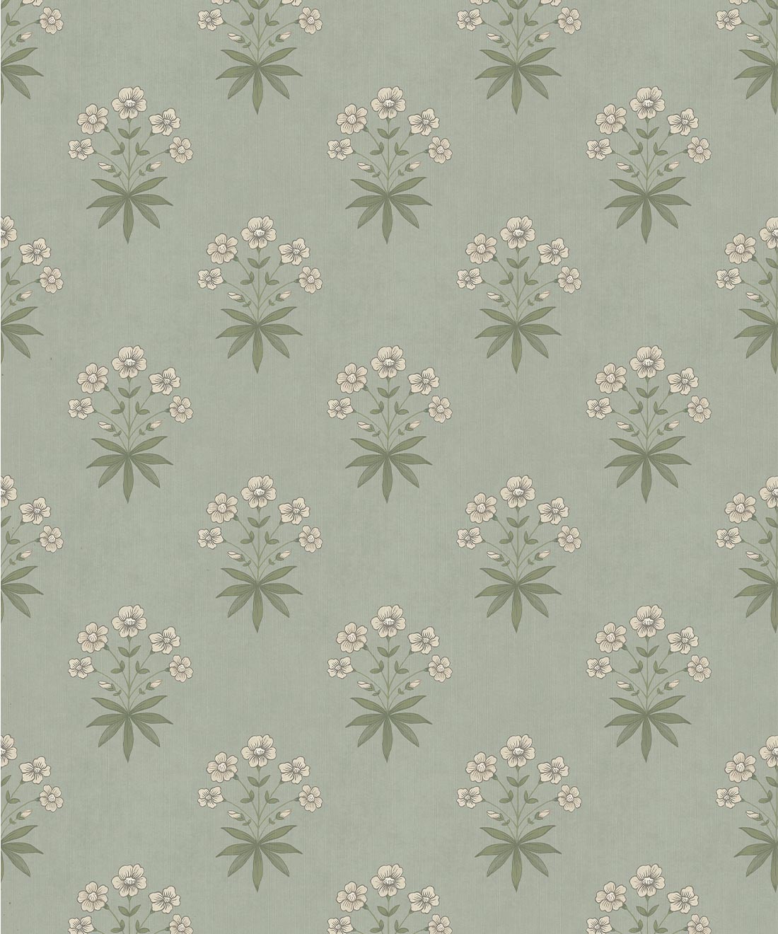 Geranium Decorative Textile Wallpaper • Milton & King Studio • Duck Egg • Swatch