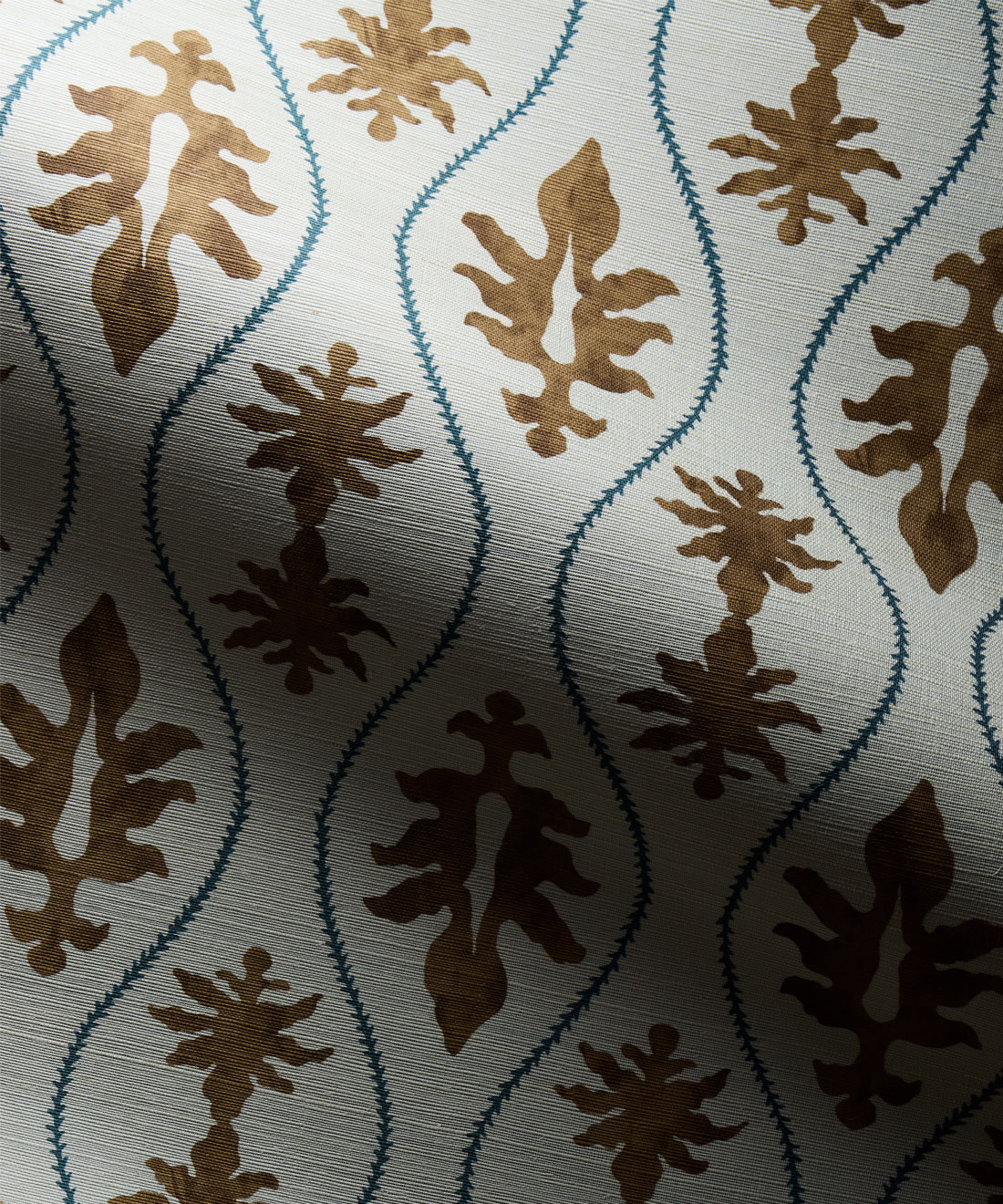 Great Jones Grasscloth Wallpaper • Diane Bergeron • Chestnut • Swatch