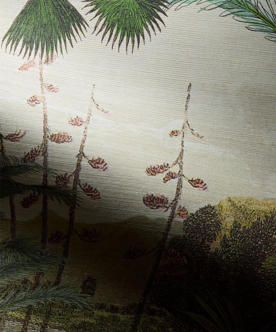 South Asian Subcontinent Grasscloth Mural • Bethany Linz • Beige • Swatch