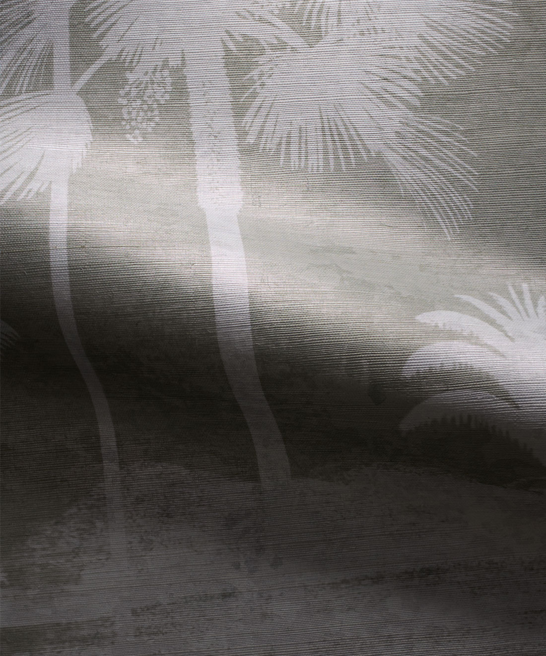 Shadow Palms Grasscloth Mural • Bethany Linz • Beige • Swatch