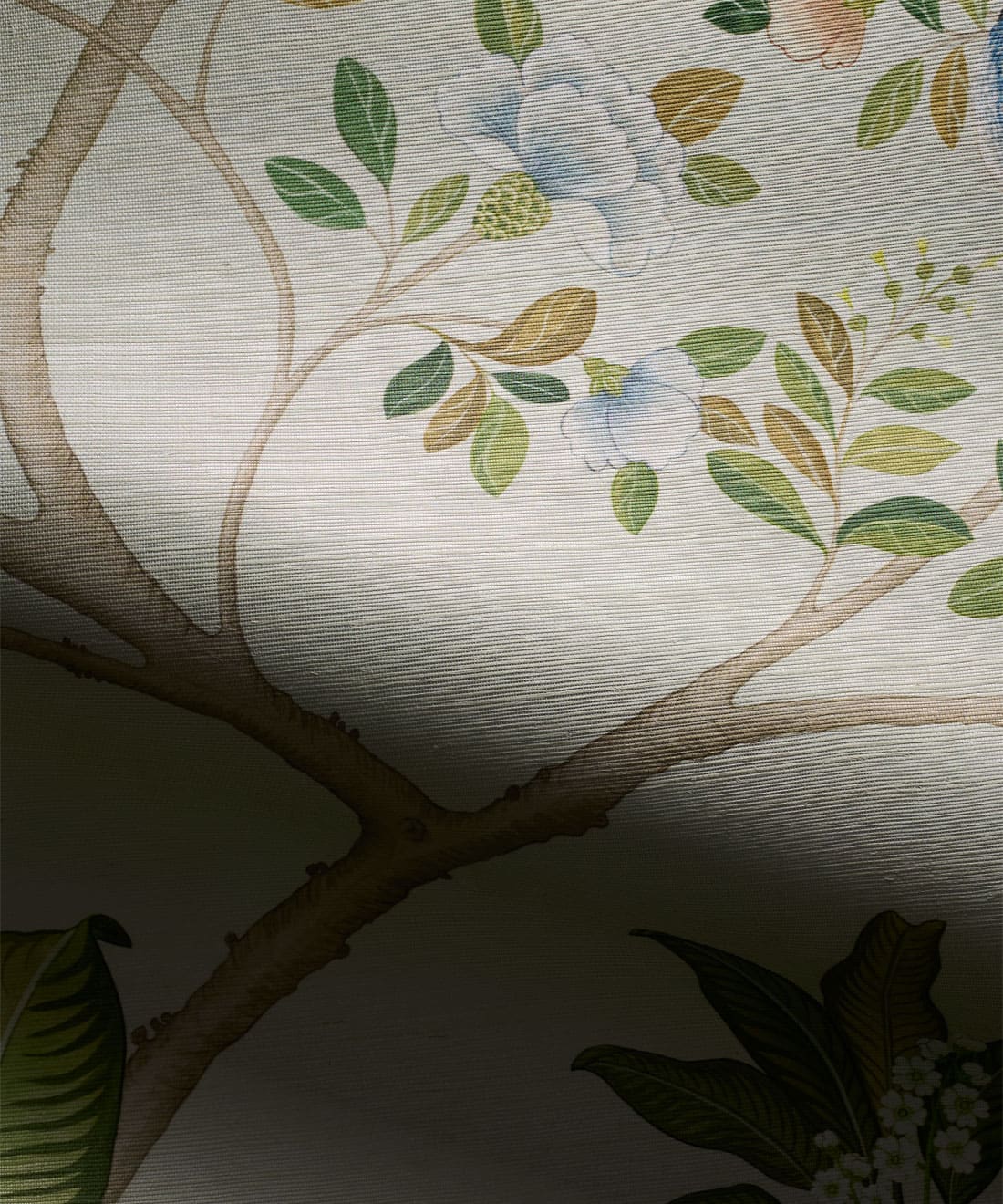 Spring Landscape Grasscloth Mural • Bethany Linz • Beige • Swatch