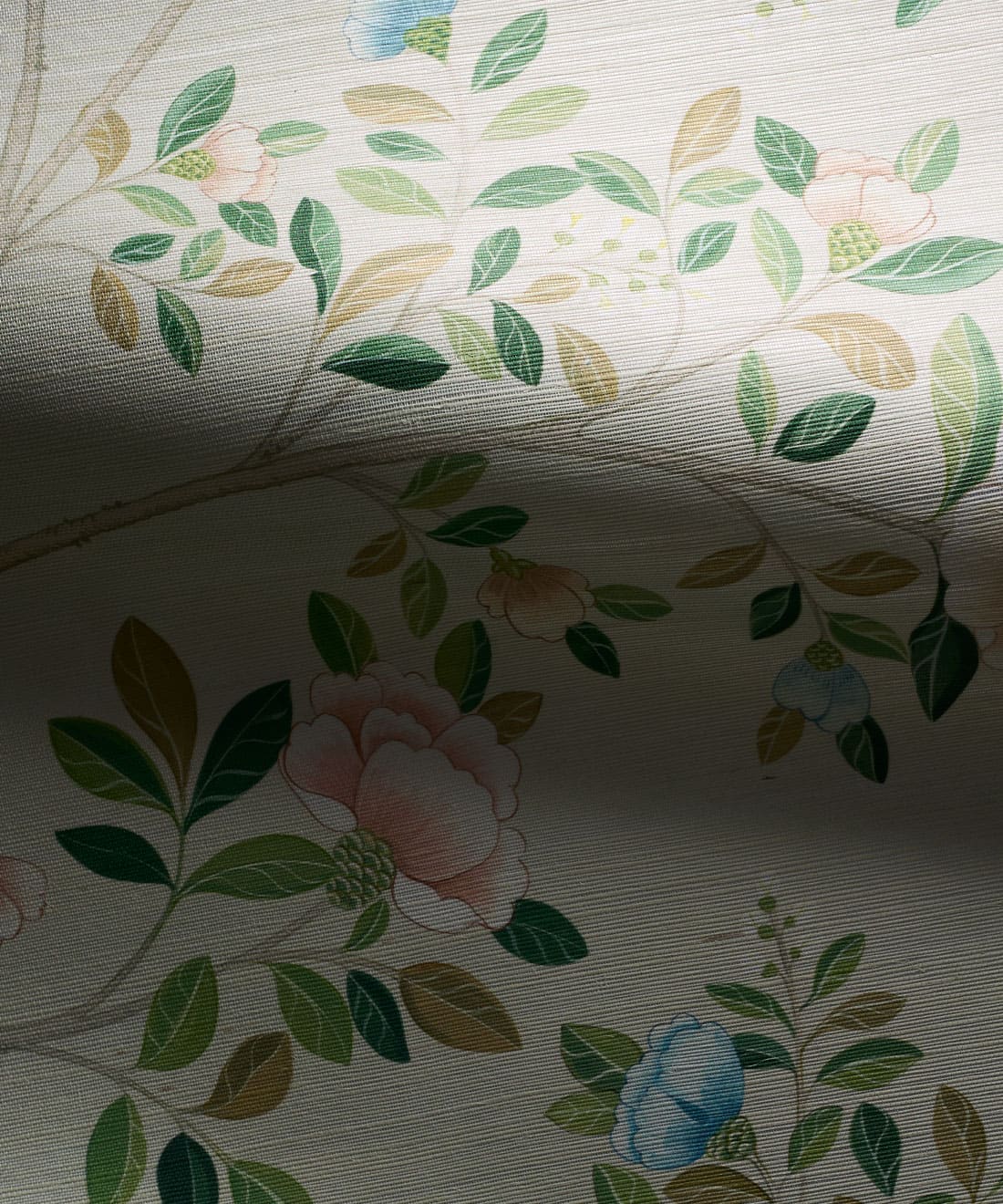 Camellia Tree Grasscloth Mural • Bethany Linz • Beige • Swatch