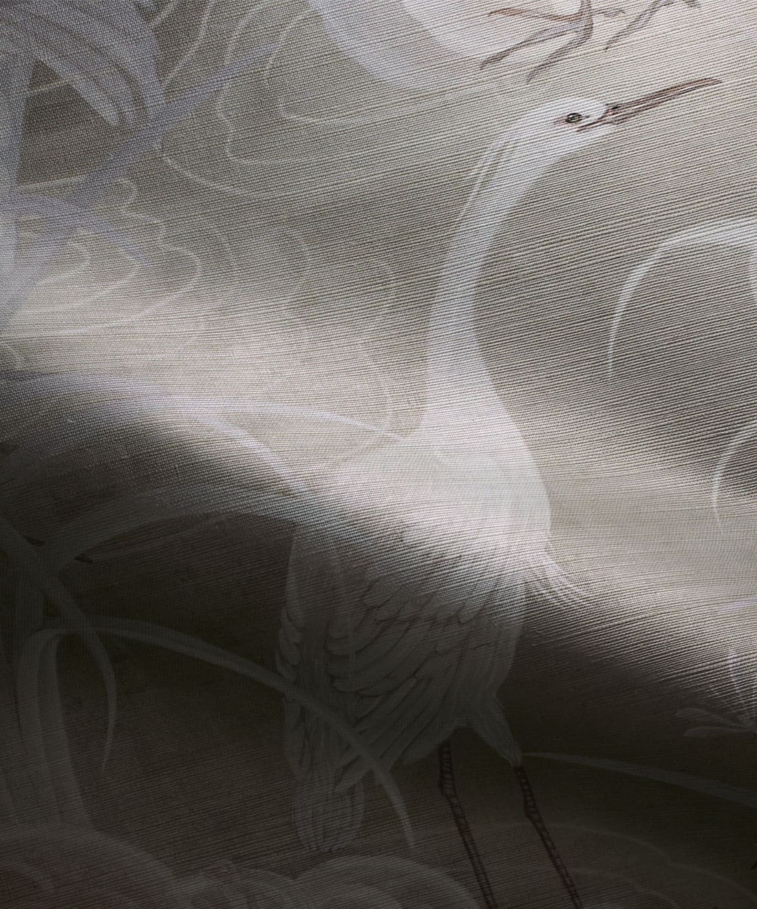 Water Birds Grasscloth Wallpaper • Bethany Linz • Beige • Swatch
